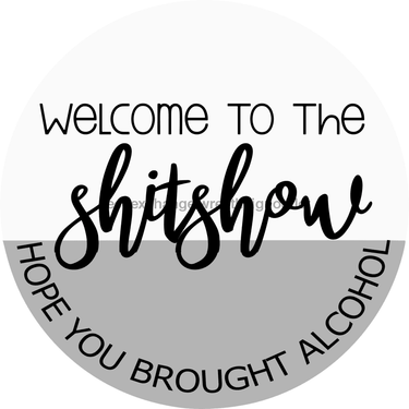 Wreath Sign, Funny Welcome Sign, Everyday Sign, 18